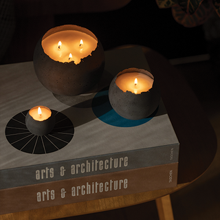 Konzuk Orbis Concrete Vessels and Candles