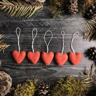Felted Wool Heart Ornament