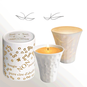 Tse + Tse LaBougie Beeswax Porcelain Unscented Candle