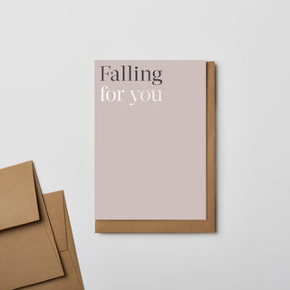 Falling For You - Typographic  Card