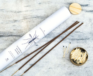 Citronlla Jumbo outdoor incense sticks-Deet free- burn for 4 hours-available at Miller Design + Gifts